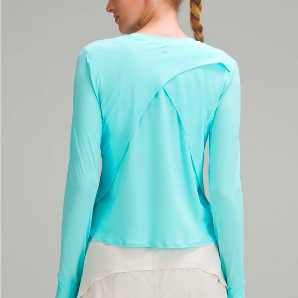 Lululemon UV Protection Fold over Long Sleeve Running Shirt unworn - Picture 6 of 9